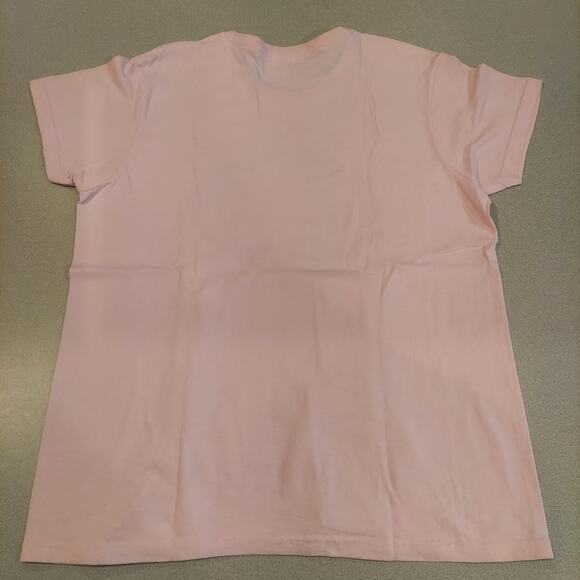 Graphic Gildan Ultra Cotton Shirt Women's Size Large Pink Short Sleeve Tee - Picture 2 of 6